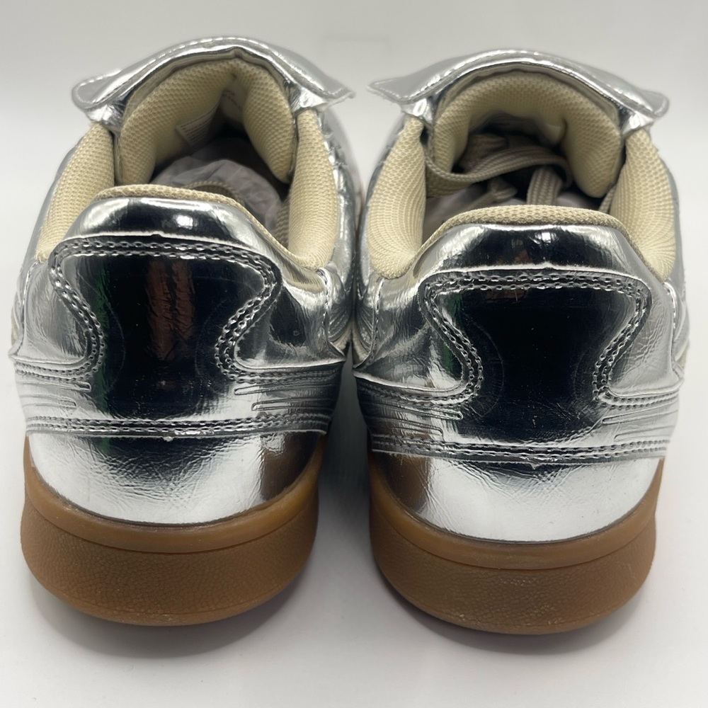 NEW Steve Madden Madrid Silver Sneakers Size 9 - Picture 5 of 13